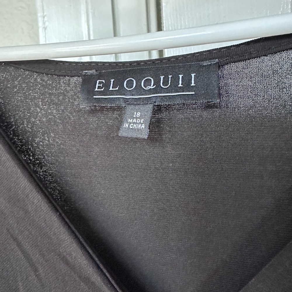 Eloquii Classic Black V-Neck Dress
